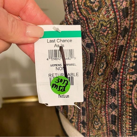 We the Free Women's Your Twisted Crop Tank Multicolor Brown Black Top New medium - Picture 6 of 14